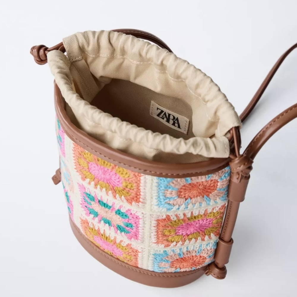 NWT ZARA CROCHET CROSSBODY BAG - Picture 2 of 8
